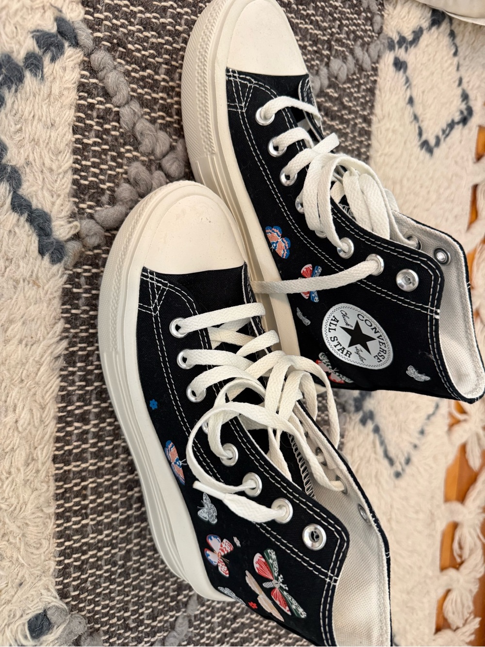 NWOT Women’s Converse Size 7.5 Black Chuck Taylor High-Top Platform Sneakers - Picture 5 of 6